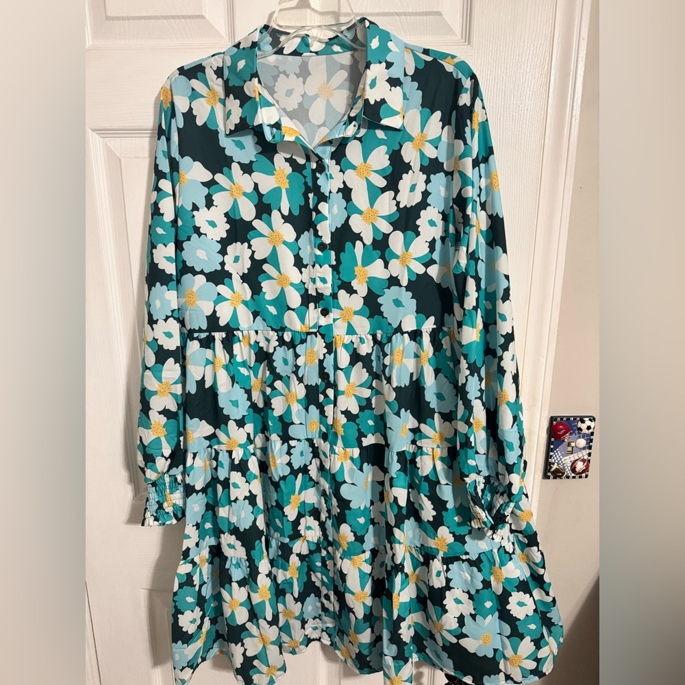 Floral Button-Up Dress
